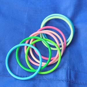 Colorful Plastic Bangles Set